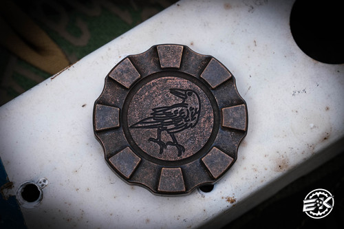 Preowned-Hitex Gear Poker Chip Weathered Copper Raven/Celtic Knot
