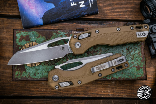 Microtech Standard Issue "MSI" Ram-LOK Manual Folding Knife Dark Earth 3.85" M390 Reverse Tanto Stonewash Apocalyptic 210T-10APPMDE