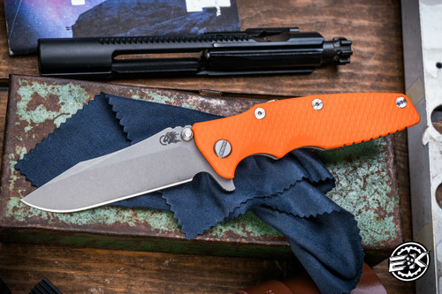 Hinderer Knives EKlipse 3.5" Flipper Orange G10 Spearpoint Working Finish