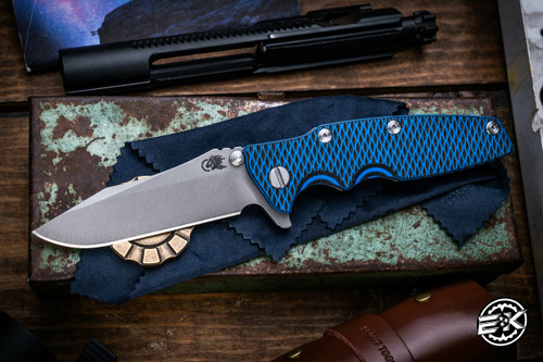 Hinderer Knives EKlipse 3.5" Flipper Blue/Black G10 Spearpoint Working Finis