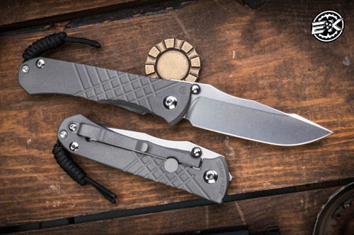 Chris Reeve Knives Umnumzaan Left Hand Folding Knife Titanium 3.6" MagnaCut Drop Point UMN-1001