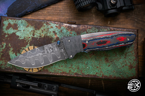 Preowned-KC Gray "Mod-0" Camo Carbon 3" Snake Skin San Mai