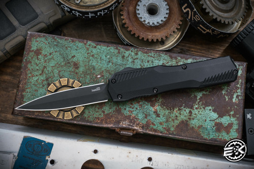 PREOWNED-Kershaw LiveWire OTF Automatic Knife 3.45" MagnaCut Double Edge Dagger PVD 9000DE