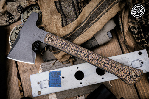 RMJ Tactical Jenny Wren Hammer Poll Tomahawk Hyena Brown G10 11.75" Overall 