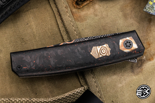 J. Oeser Custom Tengu OS Camo Carbon Cosmic Copper Knife Mokume Accents ...