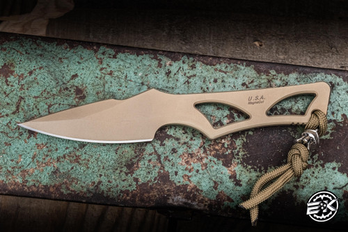 Spartan Blades ENYO Skeletonized Fixed Blade Neck Knife 3" MagnaCut FDE