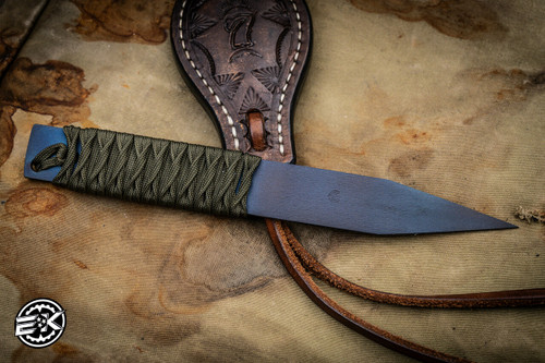 Strider Knives Nail Titanium OD Green Cord Wrapped 7.25"