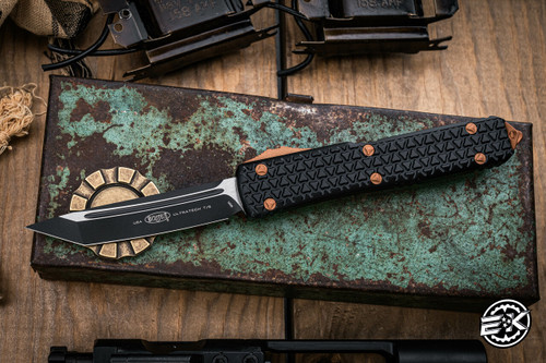 PREOWNED-Microtech Ultratech Tri-Grip OTF Copper Cerakote Accents 3.4" Black Tanto 123T-1CPEKS