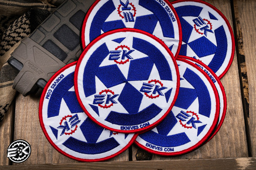 EKnives Tri-Star Captain America Large Embroidered Patch Velcro 5"