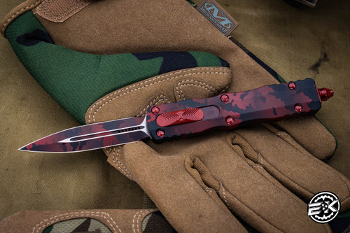 Microtech Dirac OTF Automatic Knife Red Camo 3" Dagger 225-1RCS 