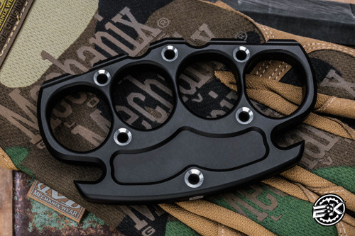  NCC Knives Knuck Large Tread Grapnel Black Two Tone Anodized Aluminum Paper Weight