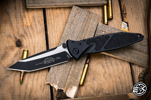 Preowned-Microtech Socom Elite Manual Folding Knife 4" Tanto Black 161-1T