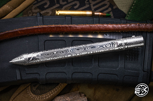 Nottingham Tactical Tibutton Damasteel Pen 5" Parker Single Lock RHSL