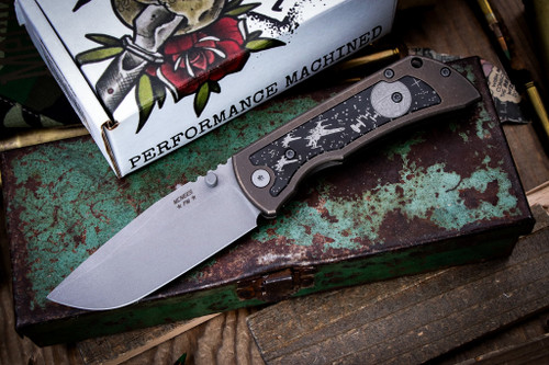 Mcnees Knives Mac 2 Atomic Bronze Titanium Star Wars Inlay 3.5" MagnaCut Stonewash