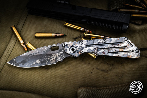 Strider Knives SMF Titanium Digicam Folding Knife  4" Drop Point