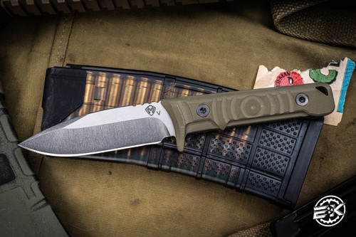 Medford Mizuchi Fixed Blade Knife OD Green G10 3.9" 20CV Drop Point, Kydex Sheath  MK118