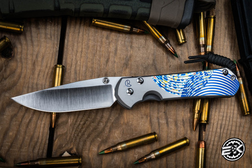 Chris Reeve Knives Large Sebenza 31 Unique Graphic Titanium 3.6" MagnaCut Drop Point L31-1400 #19