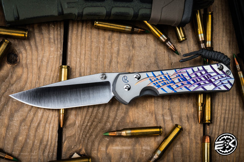 Chris Reeve Knives Large Sebenza 31 Unique Graphic Titanium 3.6" MagnaCut Drop Point L31-1400 #21