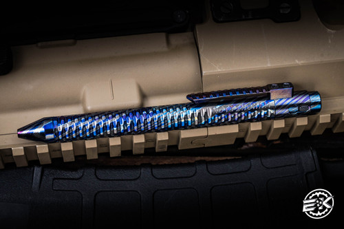 Nottingham Tactical Tibutton Exotic DarkTi Full Carved Pen RHSL 5" Parker