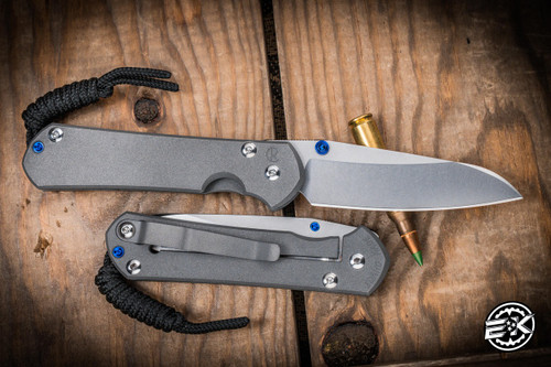 Chris Reeve Knives Small Sebenza 31 Left-Hand Titanium Knife 3.6" Plain Insingo S31-1009