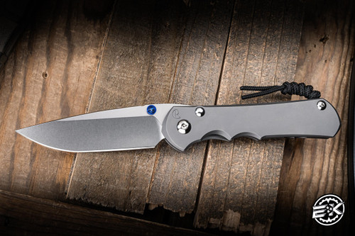 Chris Reeve Knives Large Inkosi Folding Knife Glass Blasted Titanium 3.6" MagnaCut Drop Point  LIN-1108