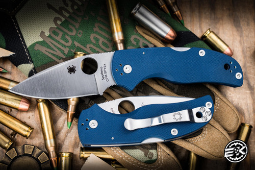 Spyderco Native 5 Folding Knife Cobalt Blue G10 3" SPY27 Satin C41GPCBL5