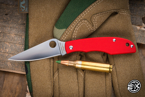 Spyderco Grasshopper Slip Joint Knife Red G-10 2.3" Sandvik Satin C138GRDP