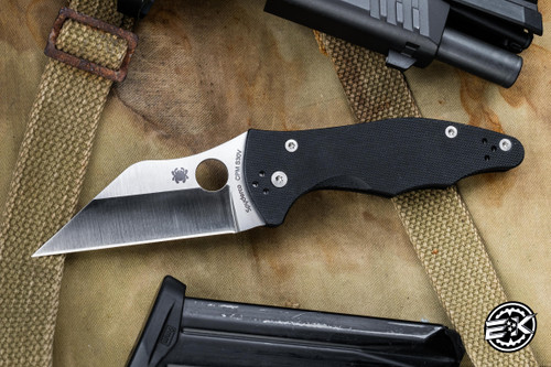 Preowned-Spyderco Yojimbo 2 Compression Lock Black G10 Knife 3.2" Satin S30V C85GP2