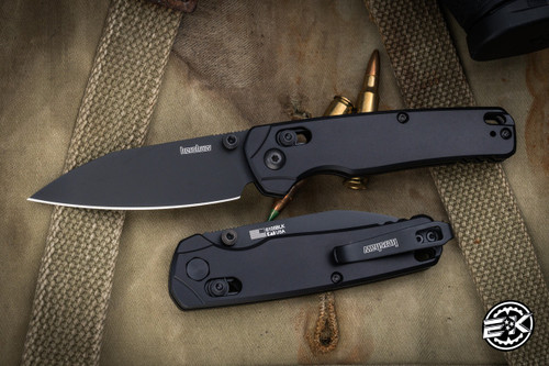 Kershaw Bel-Air DuraLock Manual Folding Knife Black Aluminum 3.1" MagnaCut Reverse Tanto PVD 6105BLK