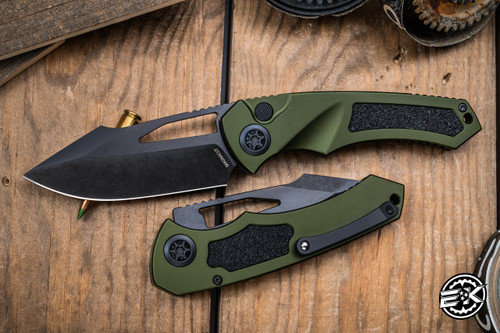 Heretic Knives "Pariah" Manual Green Aluminum 4" MagnaCut DLC H046-6A-GRN