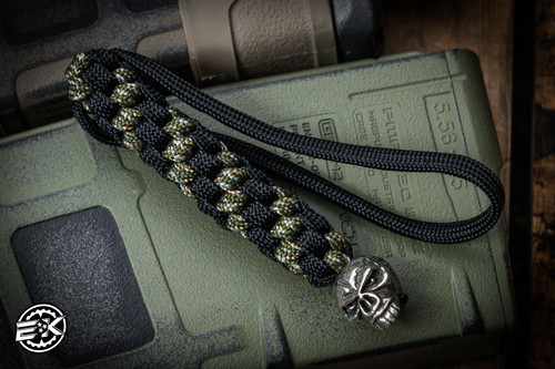 Schmuckatelli Emerson Black Lanyard Digital Camo with Pewter Bead