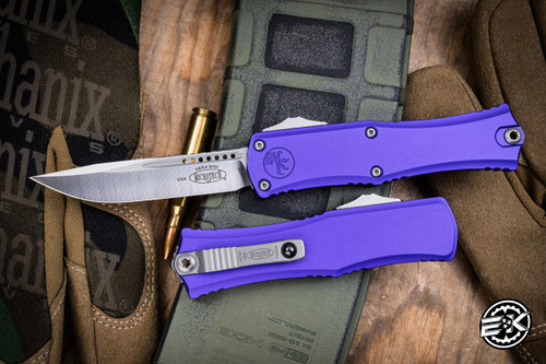 Microtech Hera II Mini OTF Automatic Knife Purple 3" Drop Point Satin 1703M-4PU