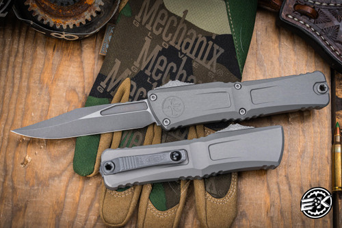 Microtech Combat Troodon Gen III OTF Automatic Natural Clear Aluminum 4" M390 Bowie Apocalyptic 1146-10APNC