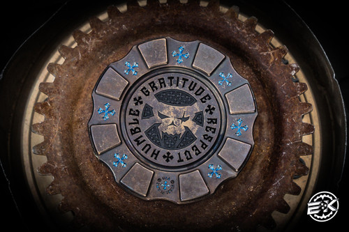 HiTex Gear Steel Flame Humble Gratitude Respect COTMC Poker Chip Anodized Titanium EK-1951