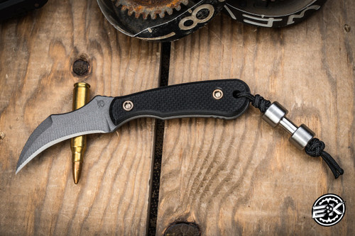 RMJ Tactical "Gym Rat" Fixed Blade Knife Peel Ply G10 2.4" Tungsten Cerakote