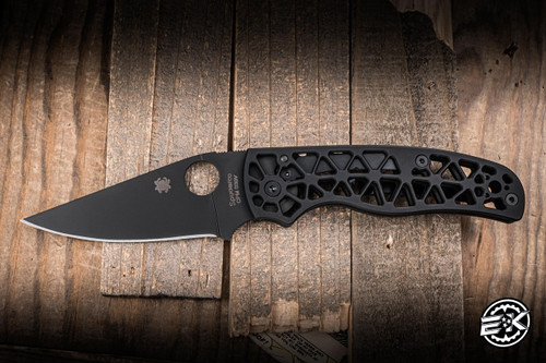 Spyderco Edgerati Skeletonized Aluminum DLC 3.57" S30V C266BKALBKP