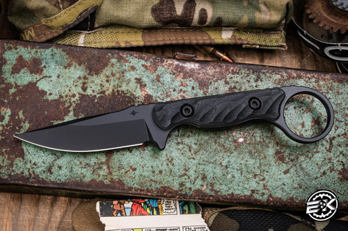 Toor Knives Jank Shank S Fixed Blade Knife Socom Black G10 3" M4 Drop Point Black
