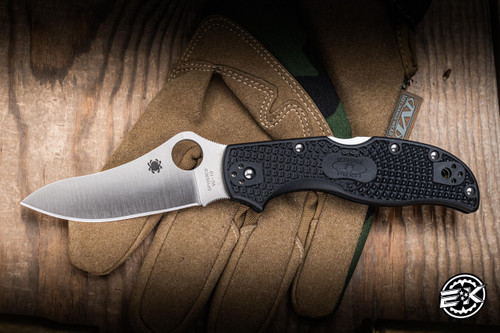 Spyderco Stretch 2 Lightweight Folding Knife Black FRN 3.43" VG10 Drop Point Satin C90PBK2