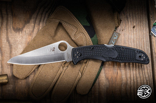 Spyderco Pacific Salt 2 Folding Knife Black FRN 3.78" Drop Point Satin C91PBK2