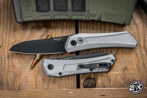 ProTech Oligarch Automatic Folding Knife Grey 3.25" MagnaCut DLC