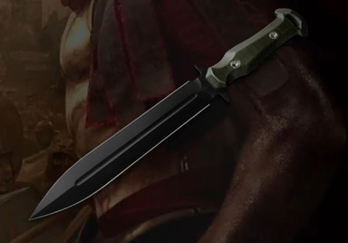 Medford 1881 Knife Works Romulus Fixed Blade Knife Black G10 9.5" Black