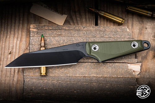 Medford 1881 Knife Works UDT Fixed Blade Knife OD Green G10 3.5" Black