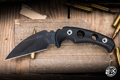 Main Street Knives FUK Fixed Blade Knife Black G10 3.3" Black
