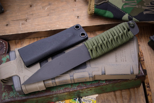 Mick Strider Knives Thick Nail Fixed Blade OD Green Cord CPM-154