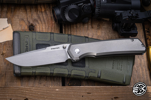 Enrique Pena Custom "Victoria" Titanium 3.5" CPM-154 Hand Rubbed