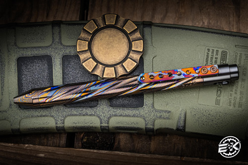 Nottingham Tactical TiButton Exotic Pen Full Spiral Flute Zircuti 5" Parker RHDL