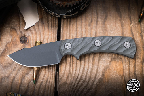 Half Face Blades Beef Harpoon Back Country Fixed Blade Knife Grey G10 2.5" Sniper Grey Cerakote