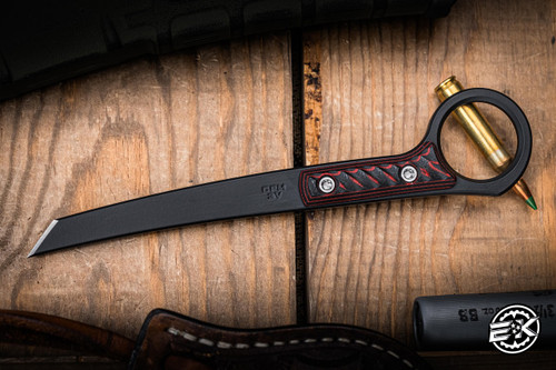 RMJ Tactical Stabby Guy Fixed Blade Knife Black Widow G10 3.75" Graphite Black Cerakote