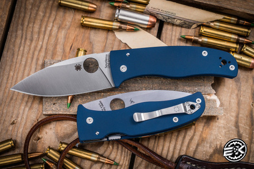 Spyderco Bodacious Folding Knife Cobalt Blue G10 3.63" CPM S30V Clip Point Satin C263GPCBL