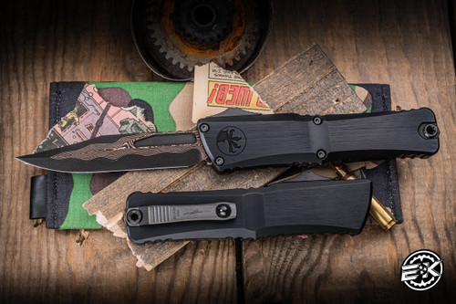 Microtech Marfione Select Custom Combat Troodon LT Gen III OTF Automatic 4" M390 Bowie Baker Forge Copper Mai Damascus DLC 1146-16MS1